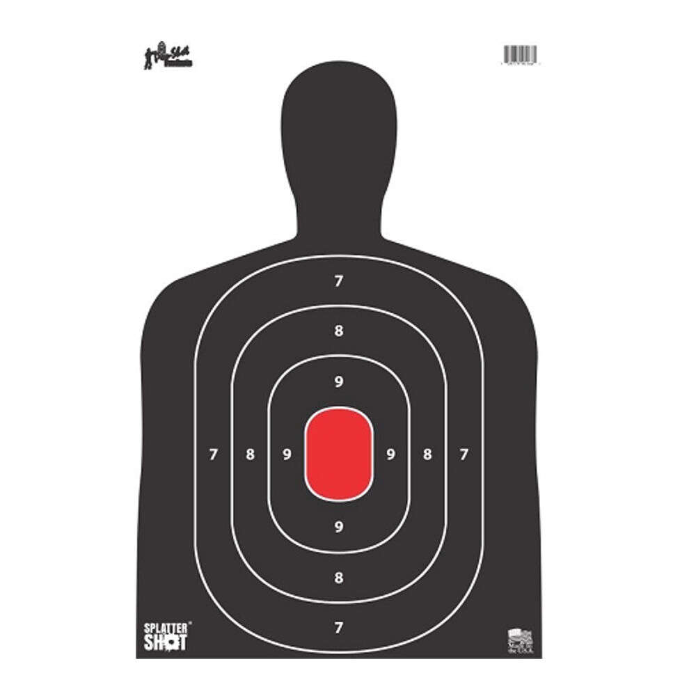 Targets Pro Shot Products Ready Series Silhouette Splatter Shot-Heavy Tag Paper 12x17 - BC27 - 8 Qty.